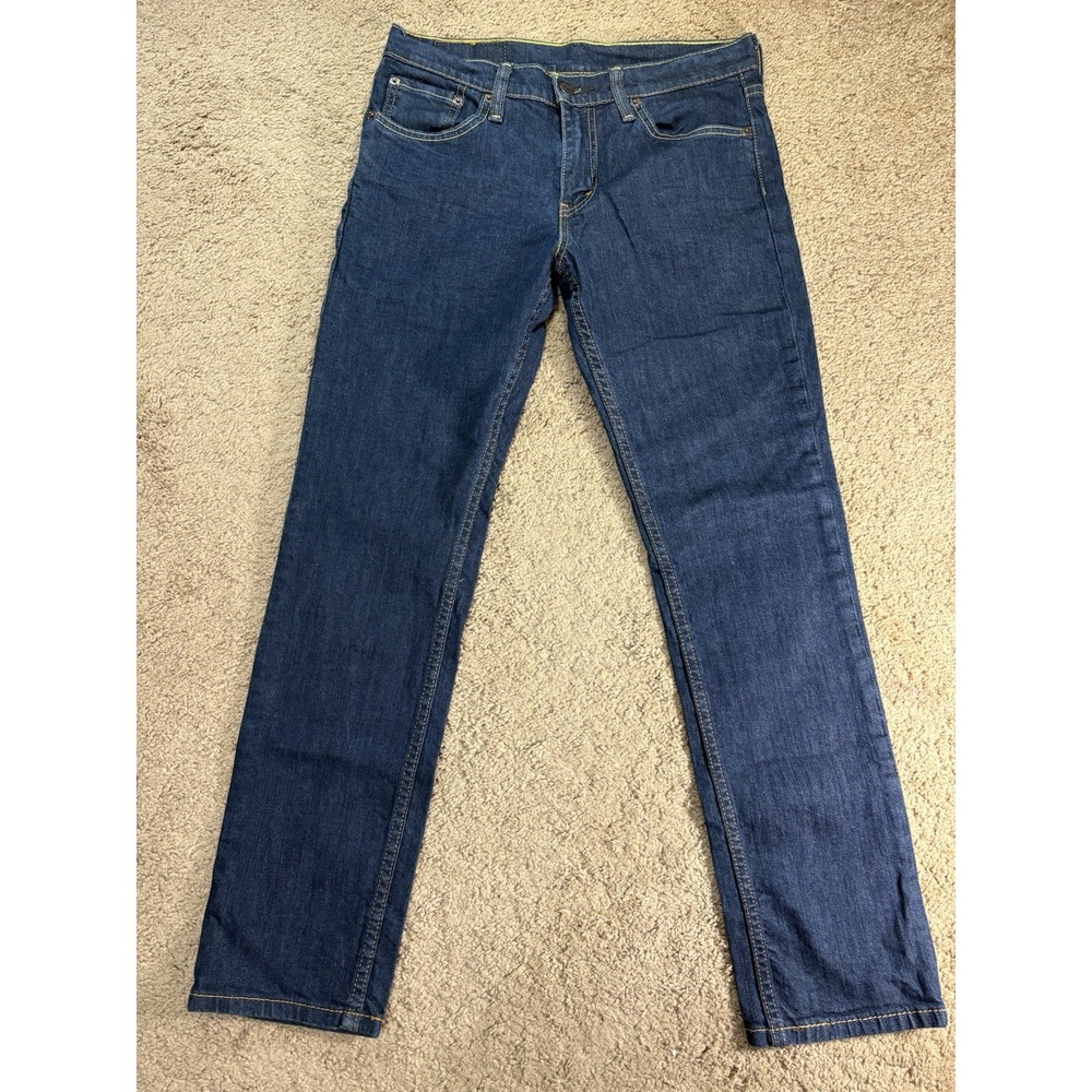 Levis Strauss 511 Jeans Men 30x30 Straight Dark Blue Denim Low Rise Preppy